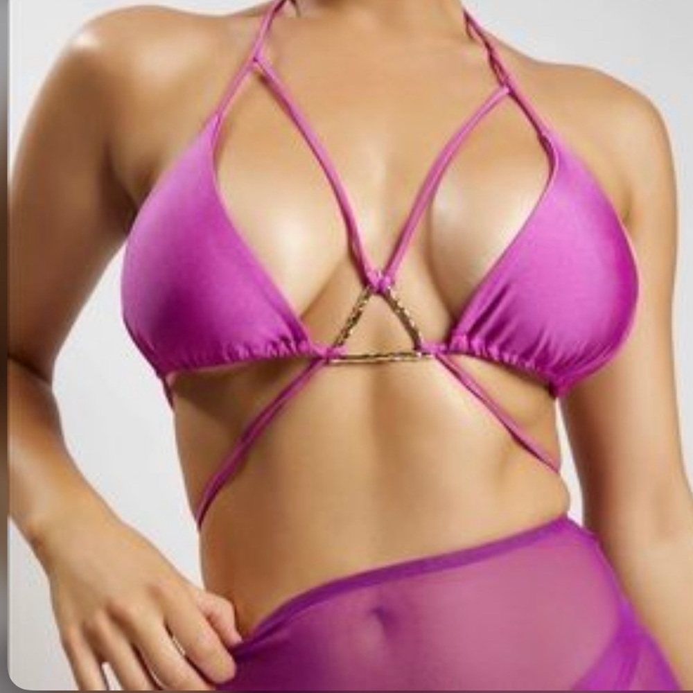 NWT Meshki Violet Triangle detail bikini - Violet